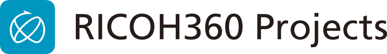 RICOH360 Projects icon and logo (black)